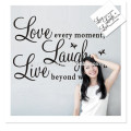 LOVE , LAUGH, LIVE wall sticker fancy wall sticker for study room QTS051